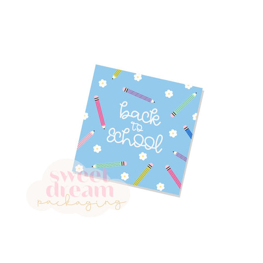 back to school 2" square tag - digital download