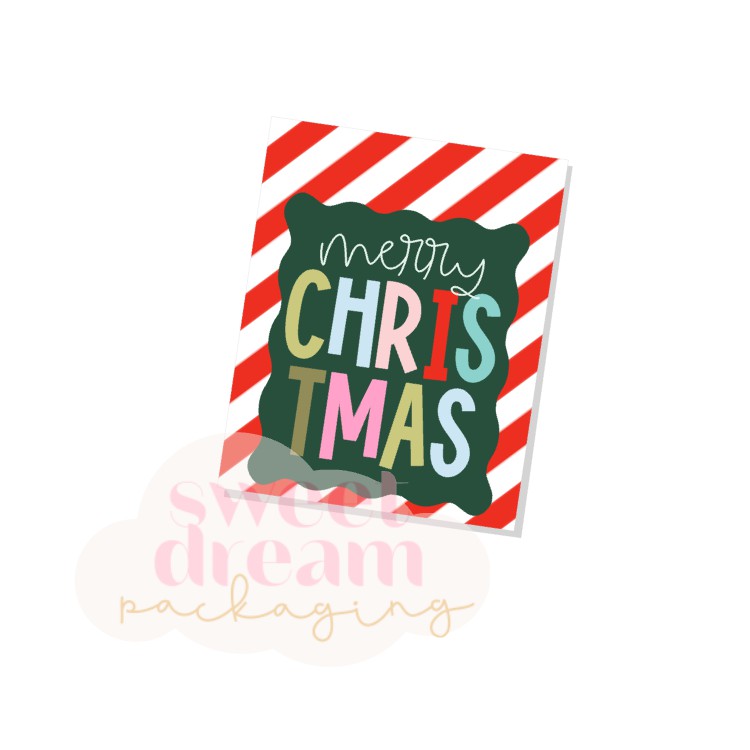 merry christmas 2" x 2.5" tag - digital download