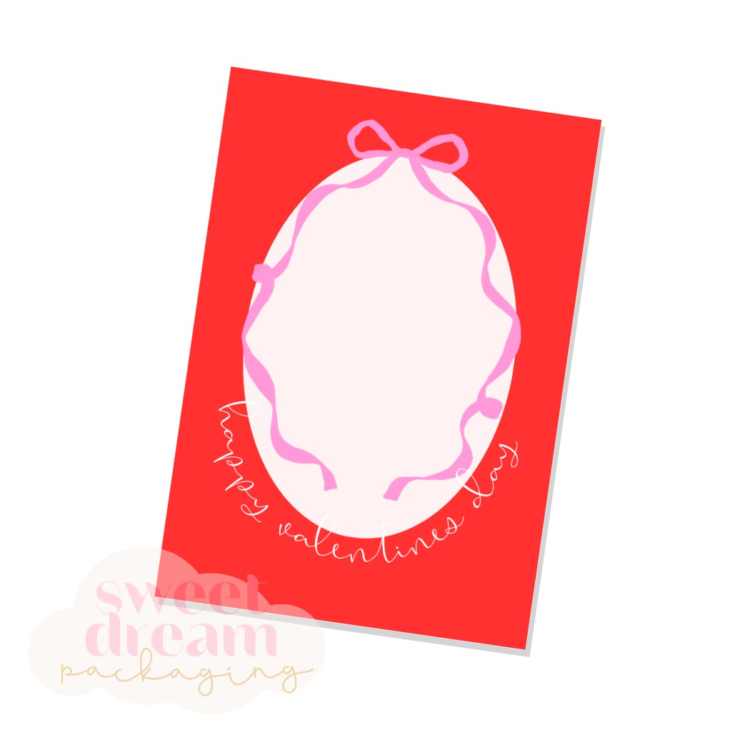 coquette valentines cookie card - digital download