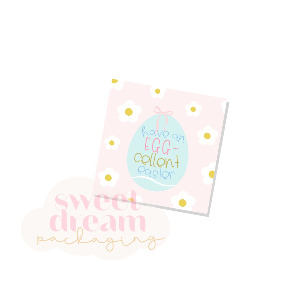 have an eggcellent easter 2" square tag - digital download