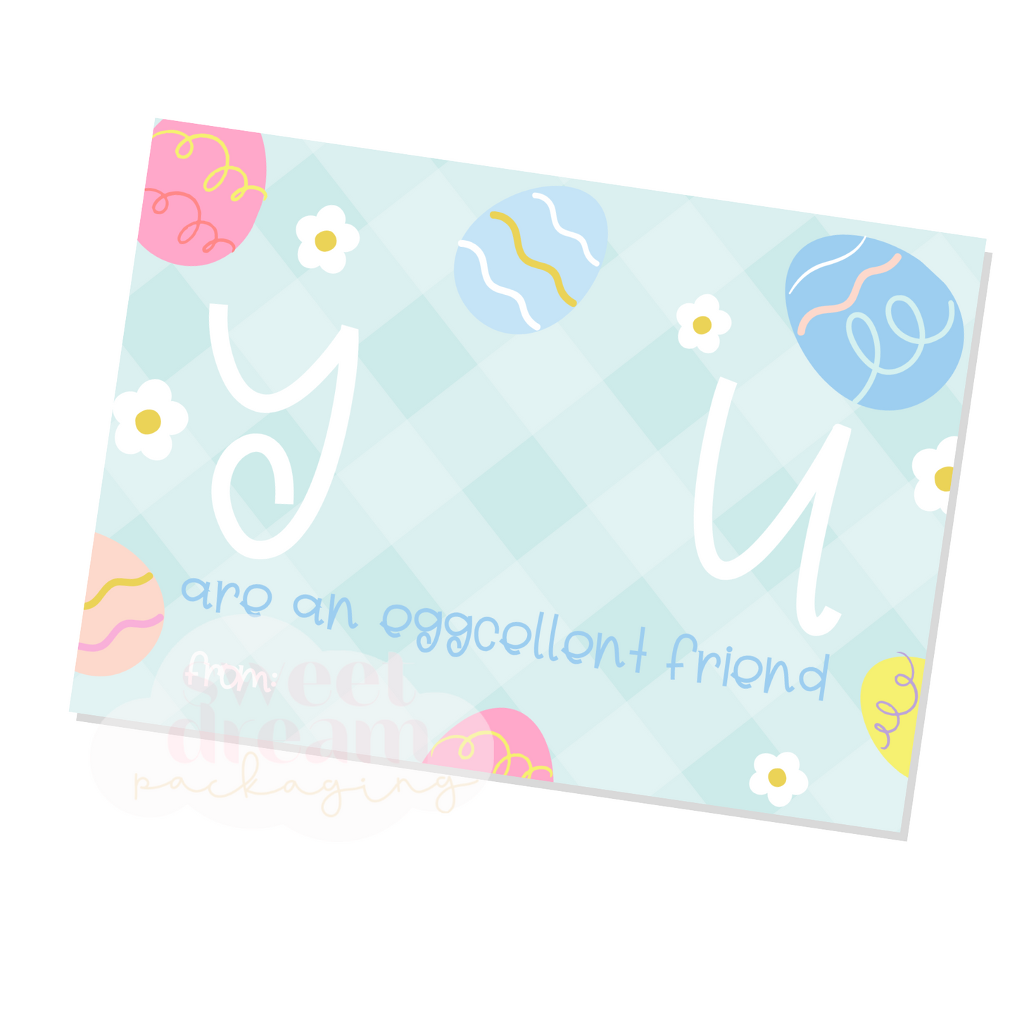 you are an eggcellent friend cookie card - digital download