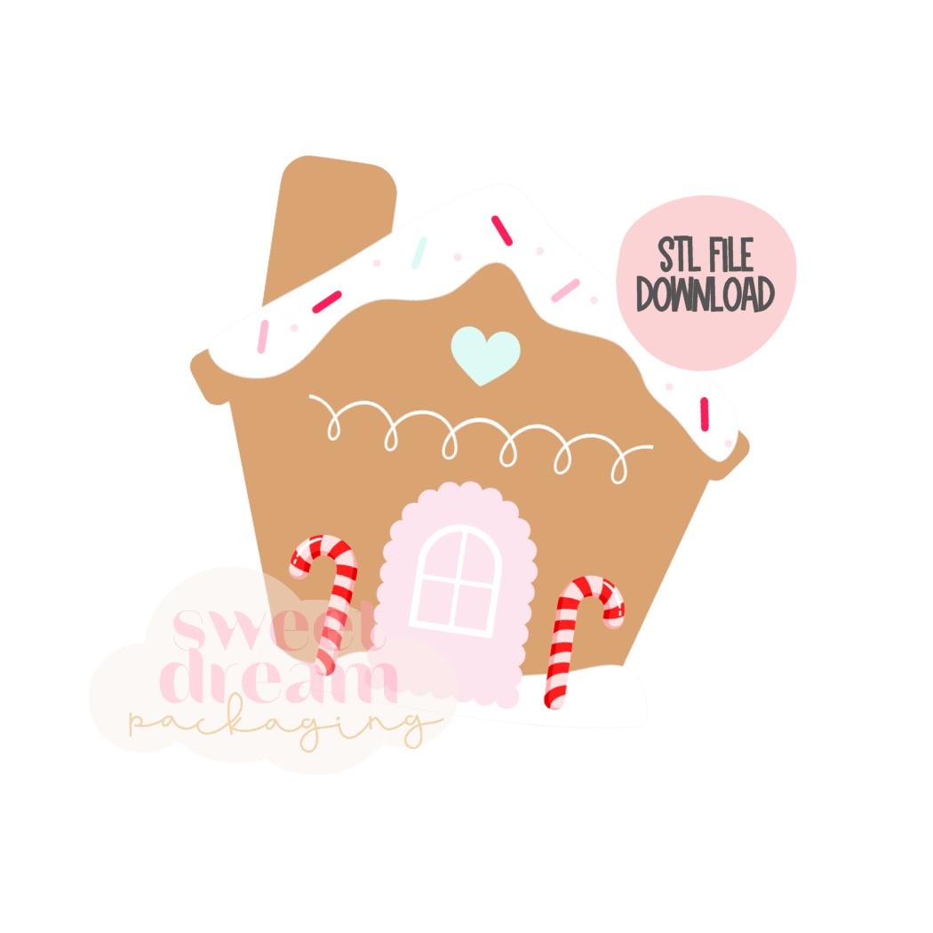 STL FILE DOWNLOAD - gingerbread house cutter regular size