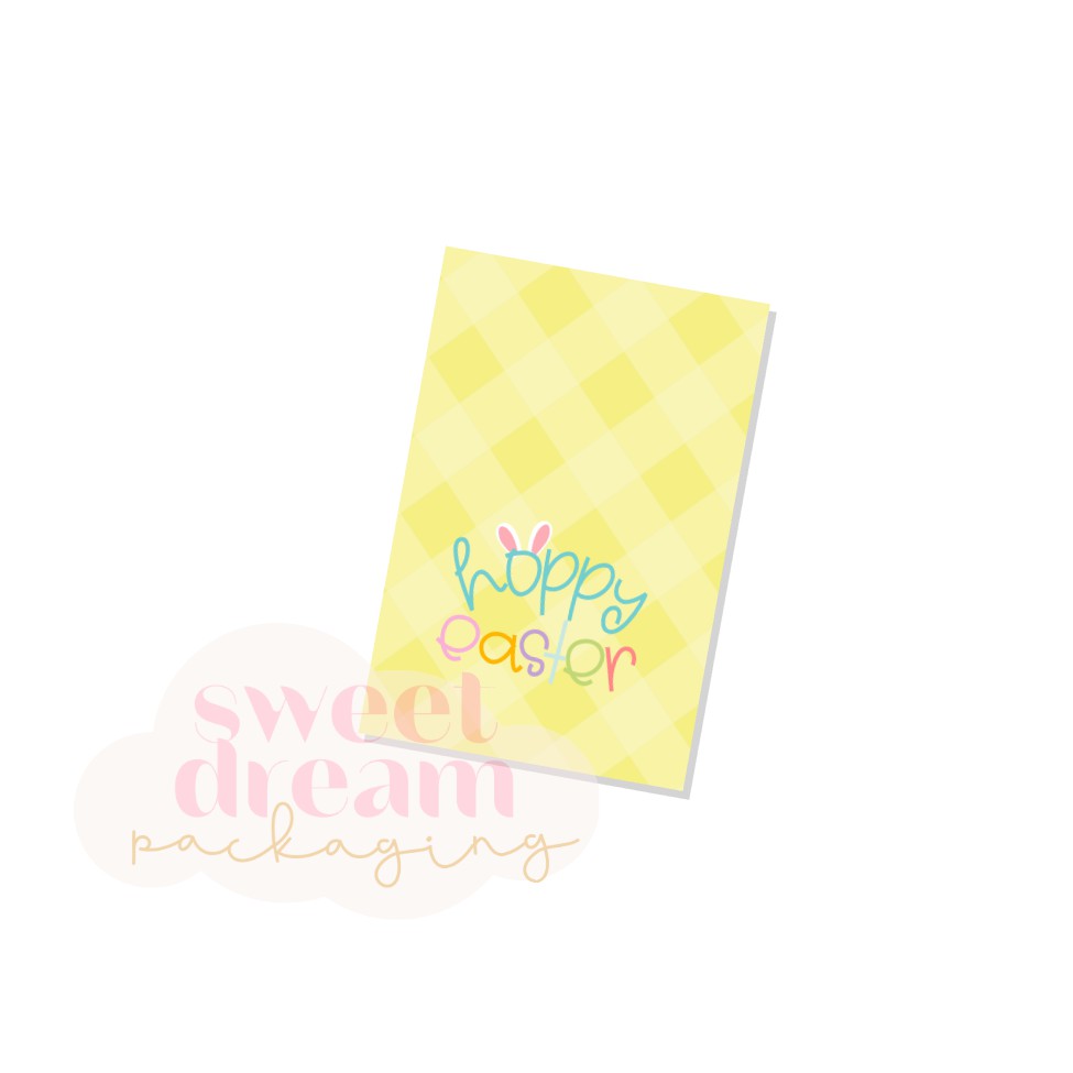 hoppy easter rectangle tag - digital download