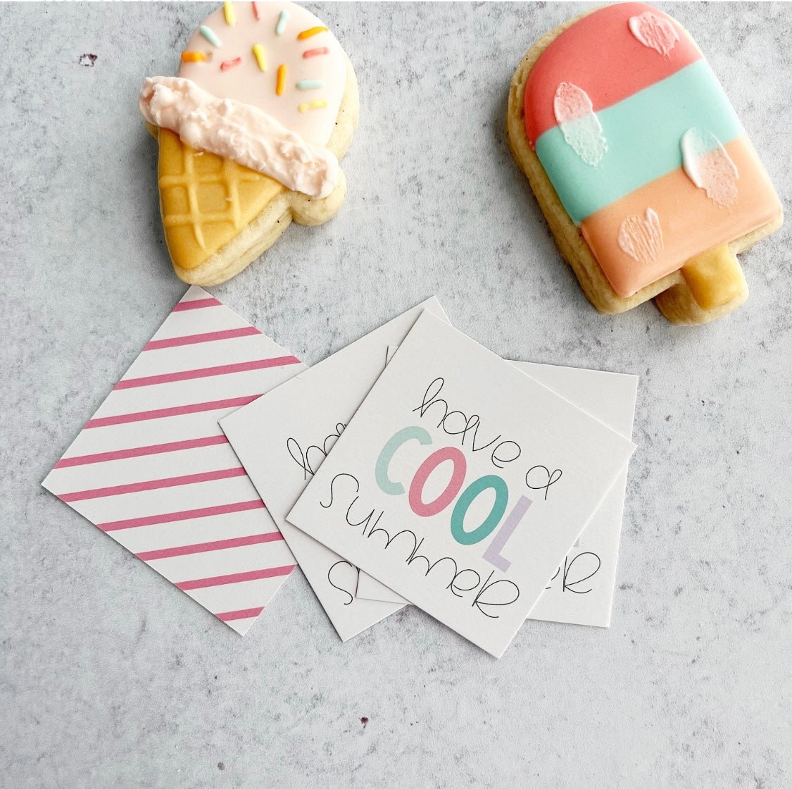 have a cool summer square tags - pack of 24