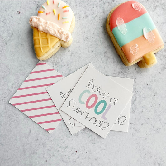 have a cool summer square tags - pack of 24
