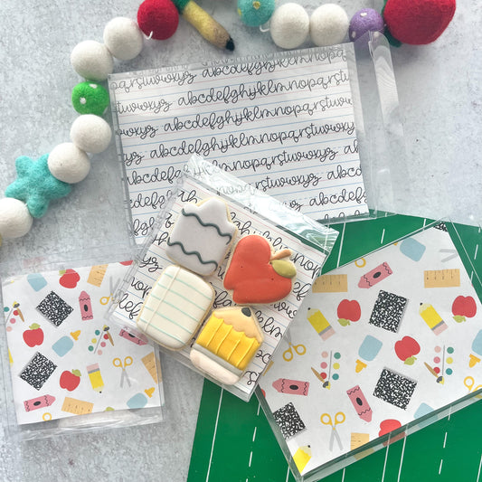 school supplies and notebook abc double sided box backers  - pack of 24