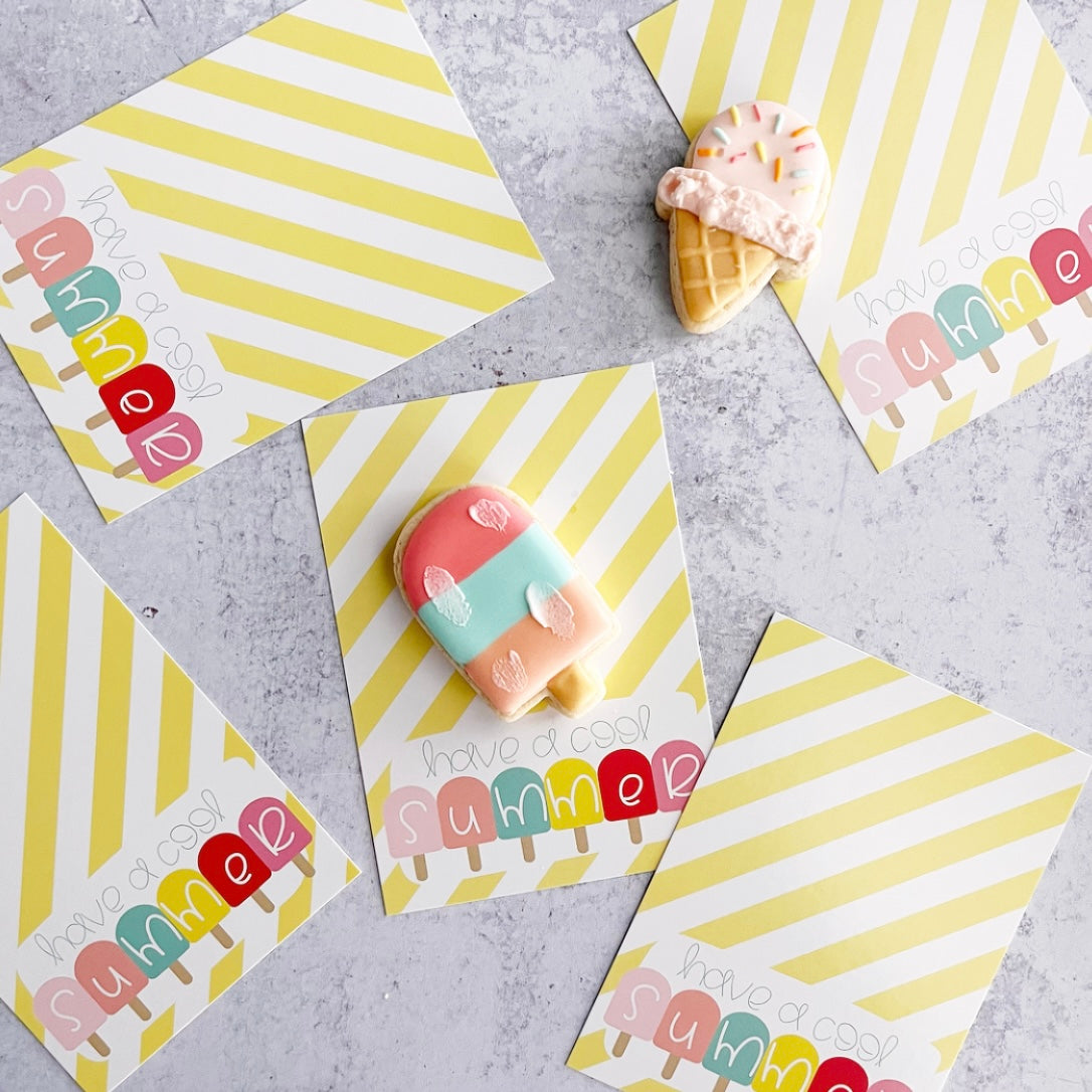 have a cool summer 3.5x5" cookie cards - pack of 24