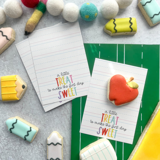 a little treat to make the first day sweet 3.5x5" cookie cards - pack of 24