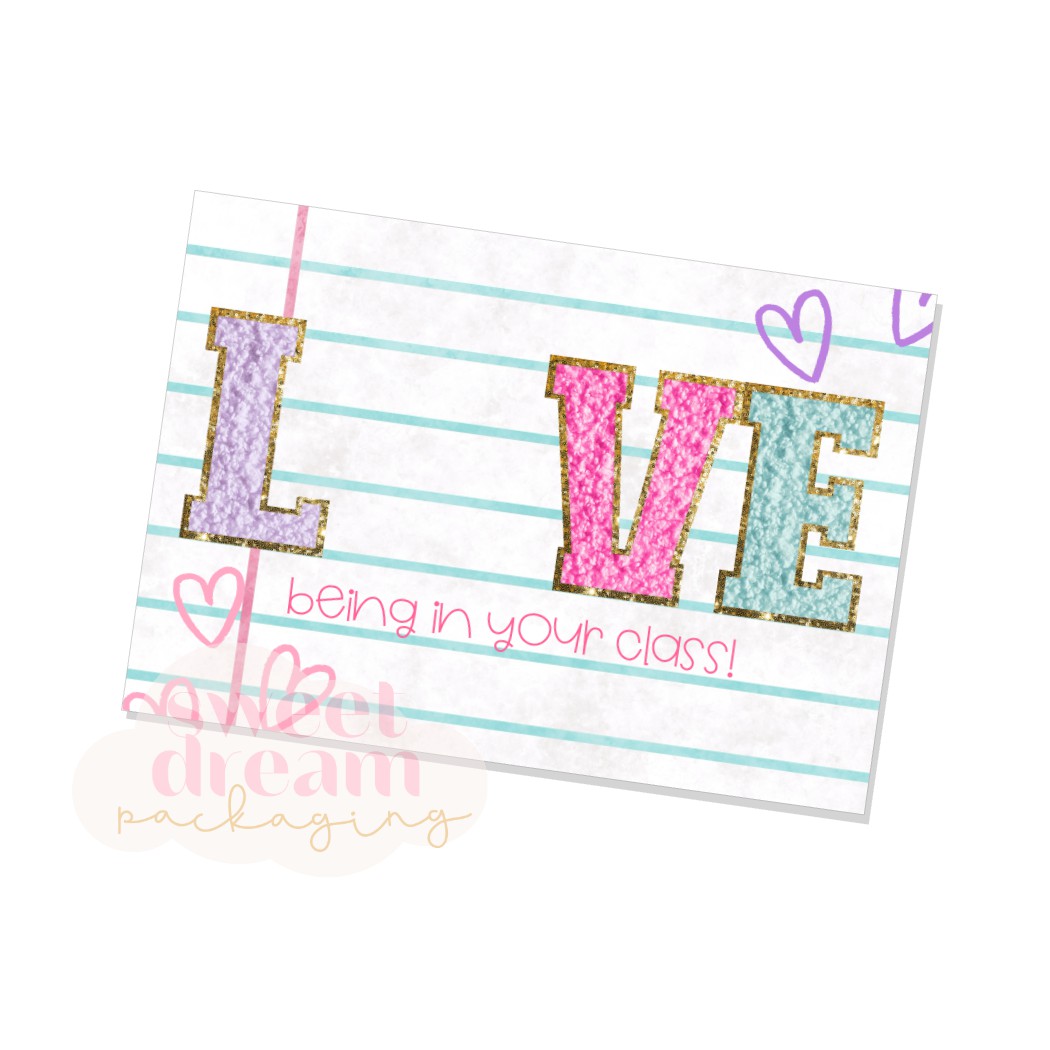 love being in your class cookie card - digital download