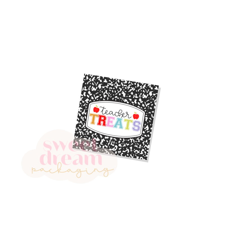 teacher treats 2" square tag - digital download