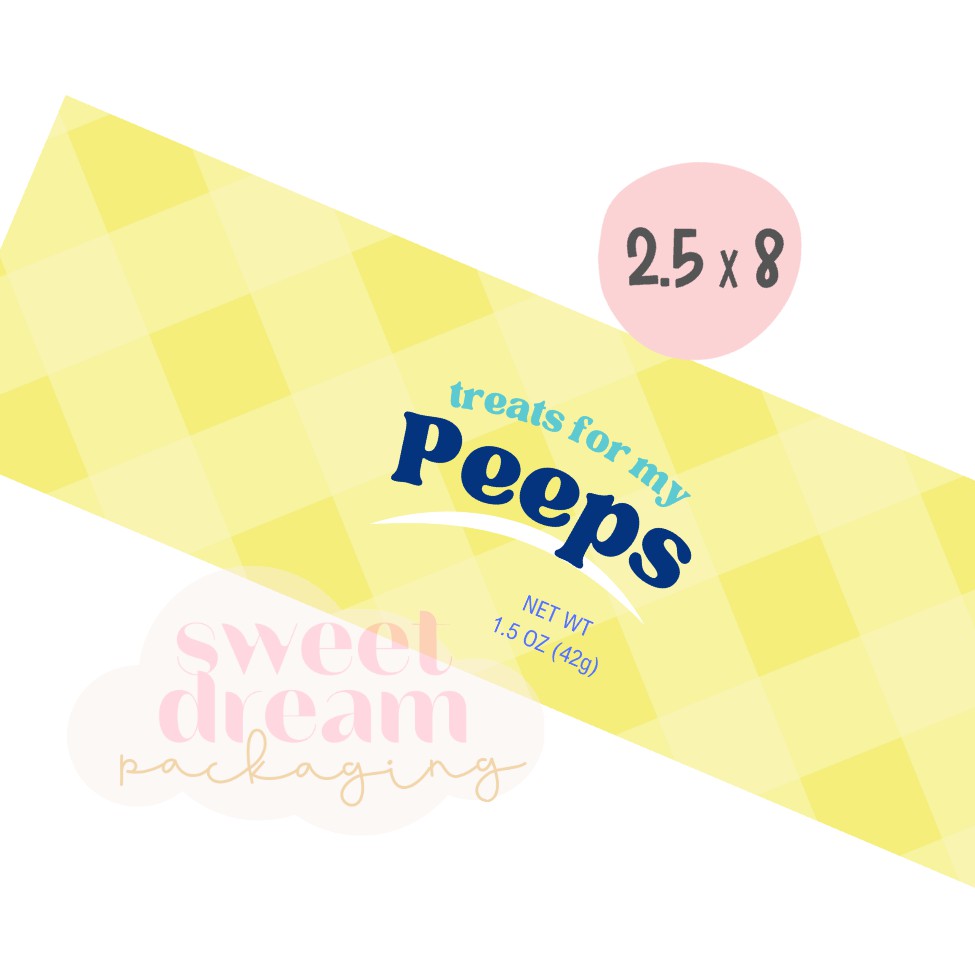 treats for my peeps 2.5" x 8" box wrap - digital download