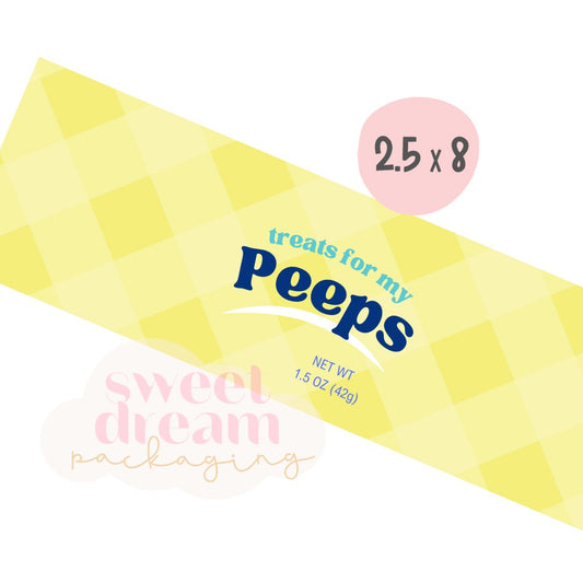 treats for my peeps 2.5" x 8" box wrap - digital download