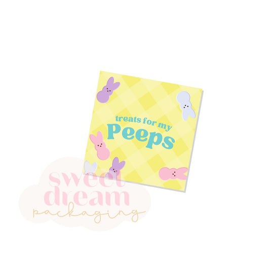 treats for my peeps 2" square tag - digital download