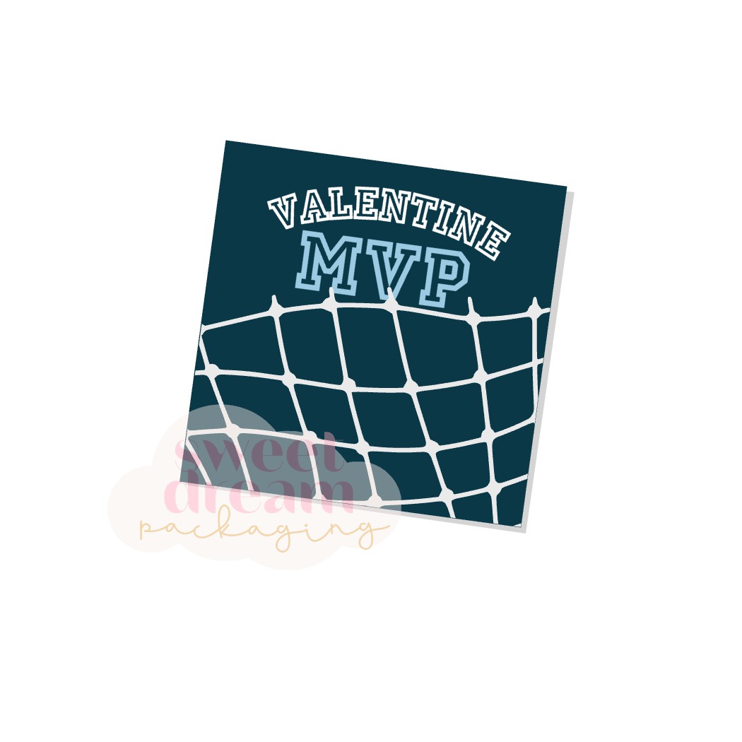 valentine MVP 3.25" square cookie card - digital download