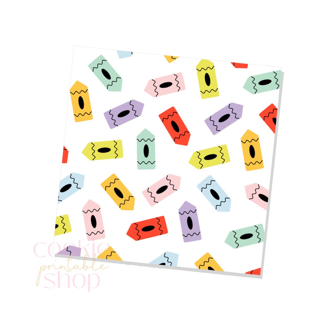 bright crayons box backers for multiple sizes - digital download