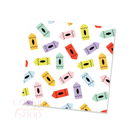 bright crayons box backers for multiple sizes - digital download