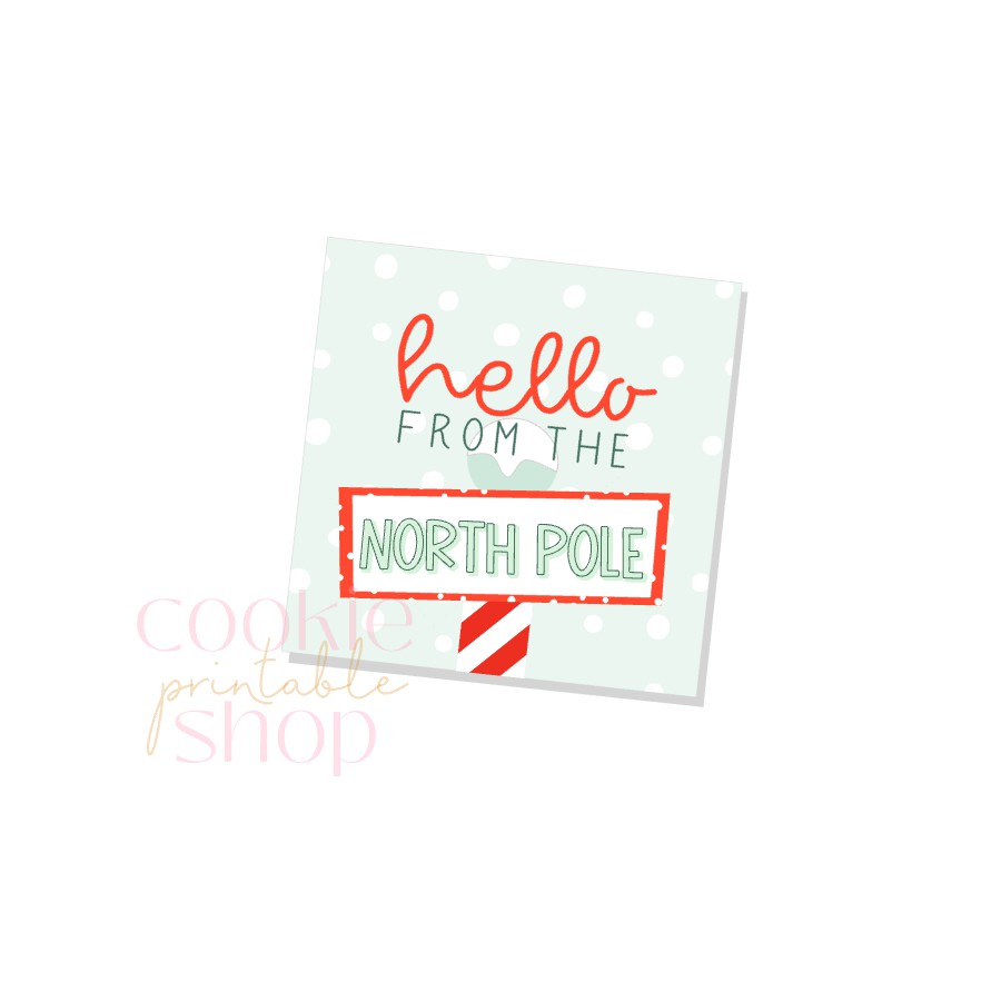 hello-from-the-north-pole-tag-digital-download-sweet-dream-packaging-llc for Free Printable North Pole Sign hello from the north pole tag - digital download – Sweet Dream Packaging LLC for Free Printable North Pole Sign