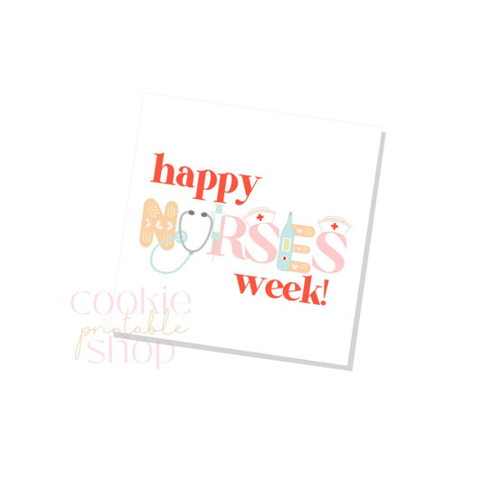 happy nurses week tag - digital download