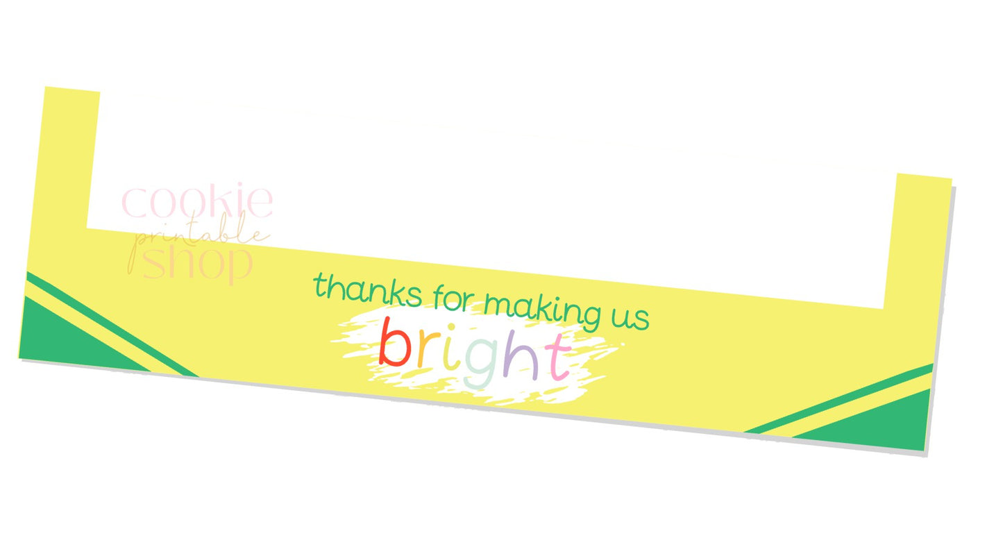 thanks for making us bright box fronter for 3 x 10 box - digital download