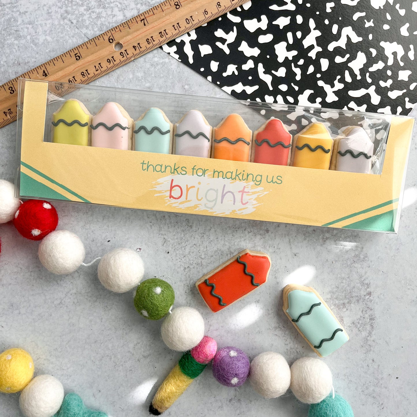 thanks for making us bright box fronter for 3 x 10 box - digital download