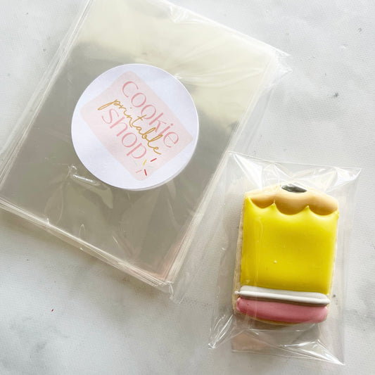 clear flat cookie bags - 1.2 mil polypropylene - 3"x4" set of 100