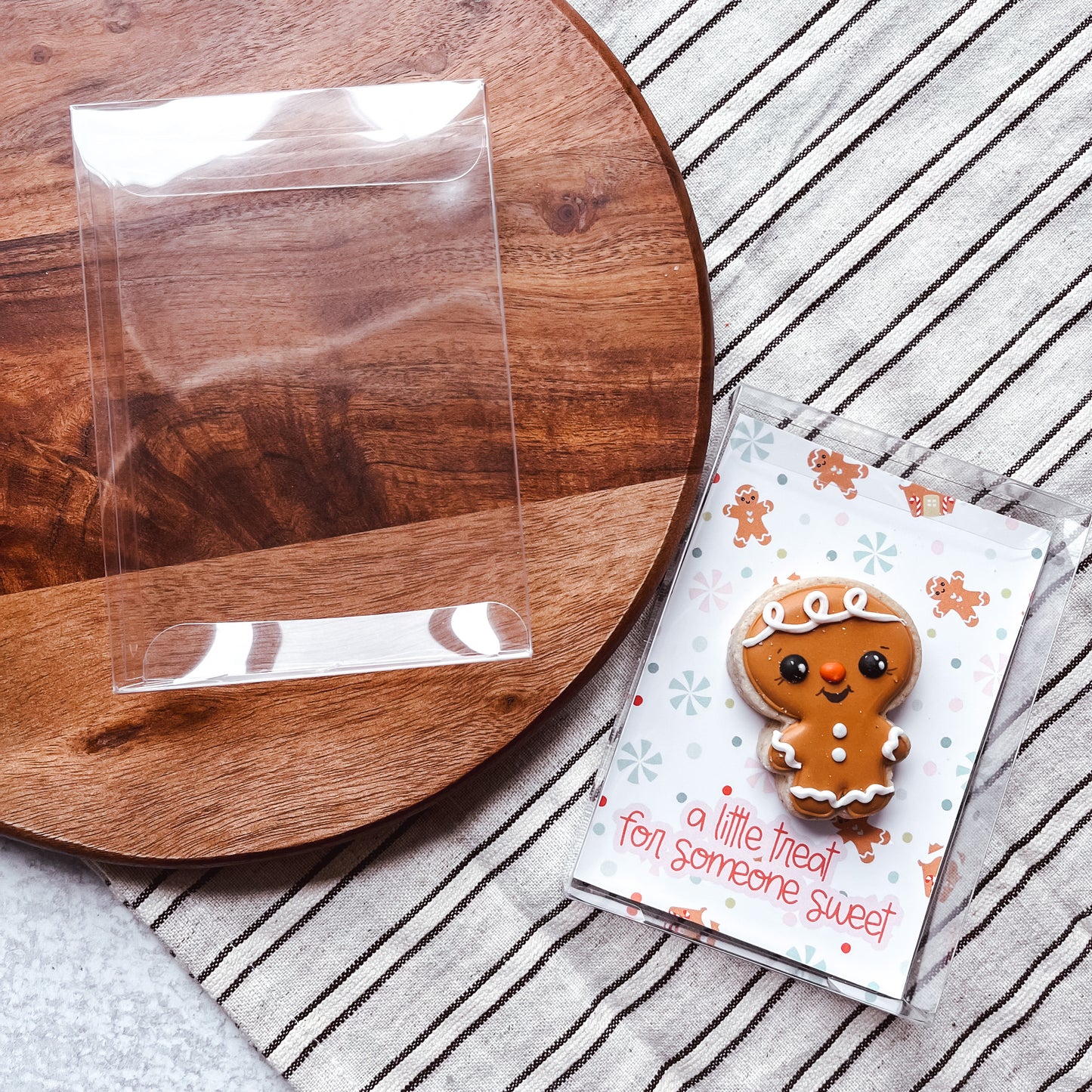 3.5" x 5" x 3/4" clear cookie boxes - set of 25
