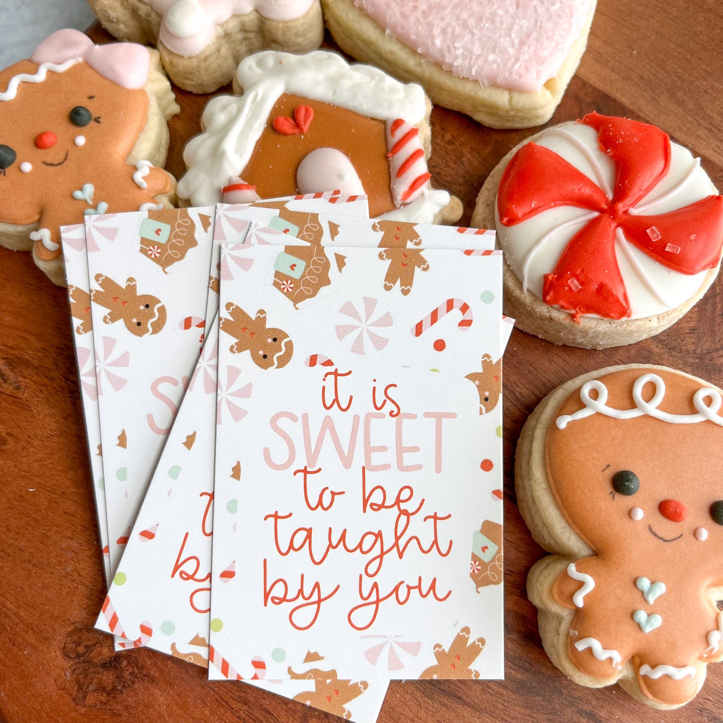 it is sweet to be taught by you rectangle tag - pack of 24 preprinted tags