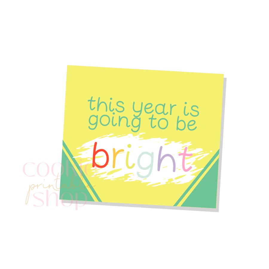 back to school box front printable - 3.5" wide by 3" tall - digital download