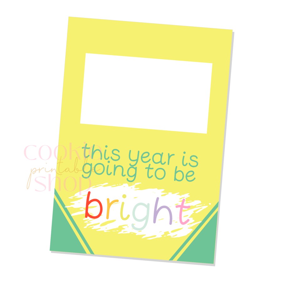 back to school box front printable - 3.5" wide by 5" tall - digital download