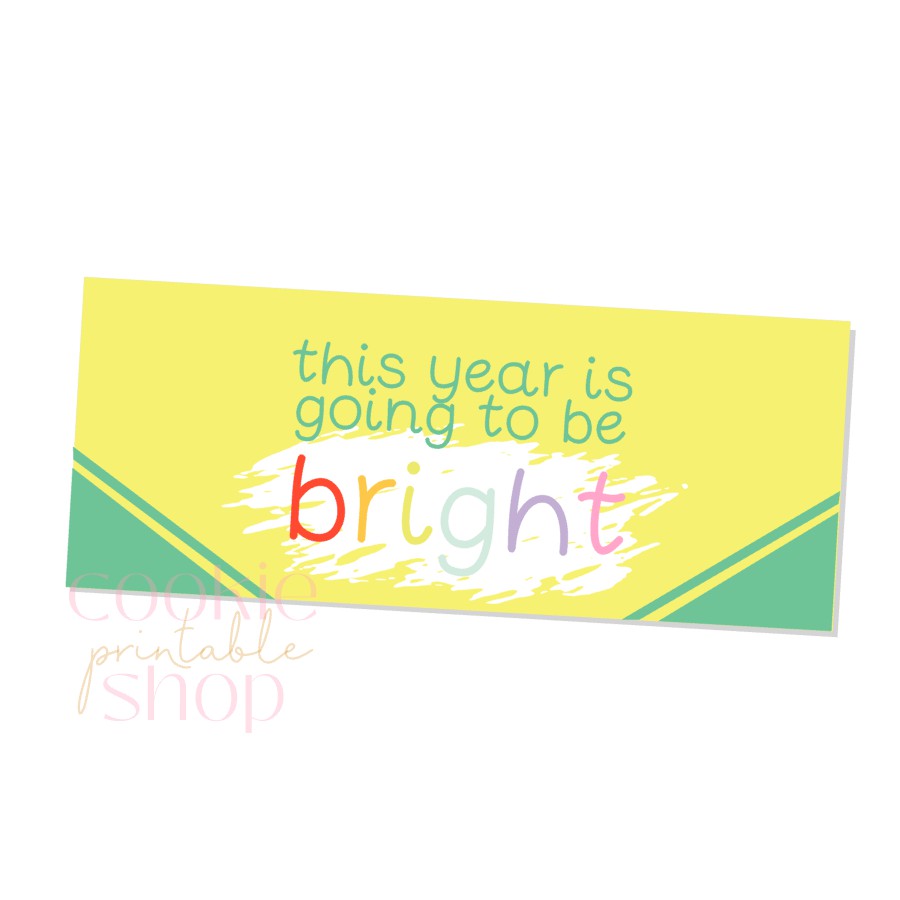 back to school box front printable - 5" wide by 2" tall - digital download
