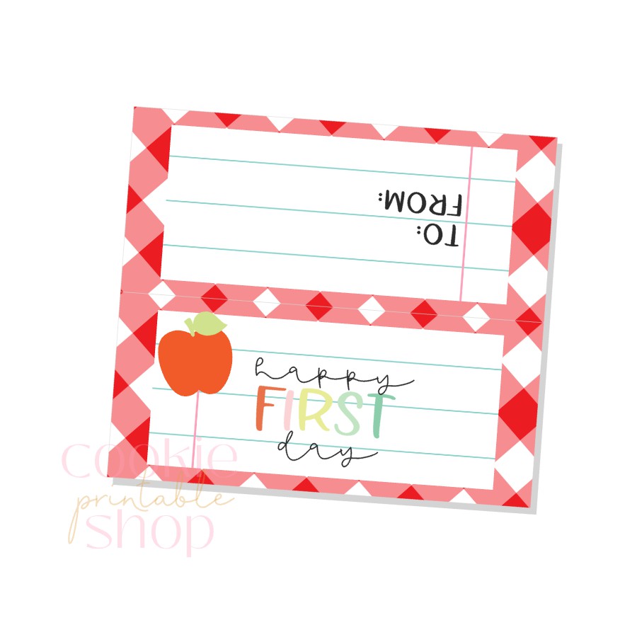 happy first day bag topper - digital download