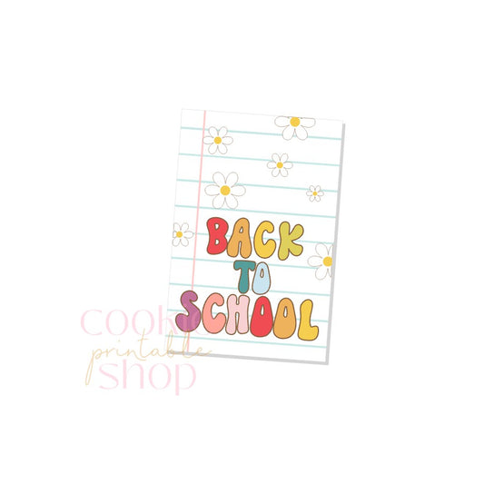back to school rectangle tag - digital download