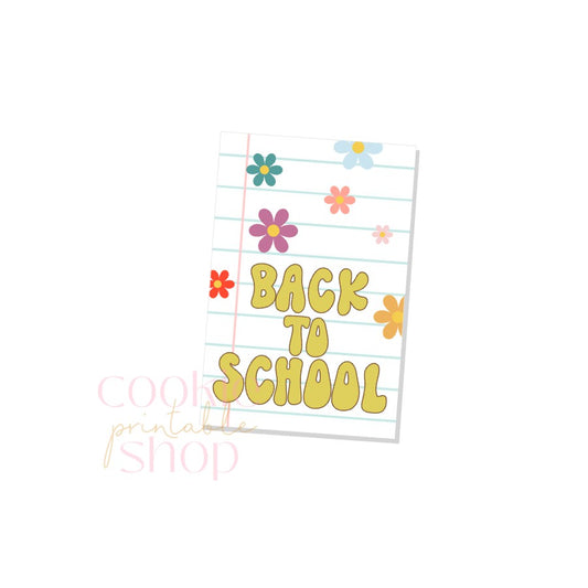 back to school rectangle tag - digital download