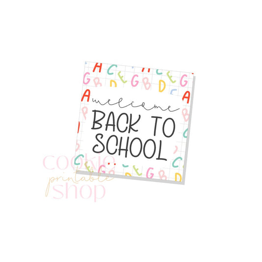 welcome back to school tag - digital download