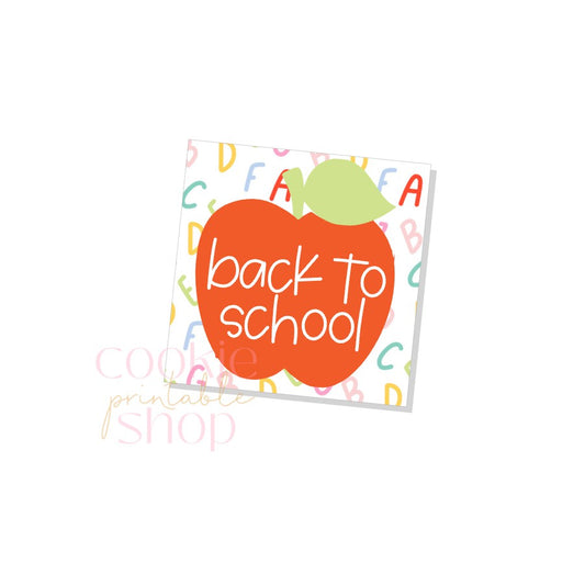 back to school tag - digital download