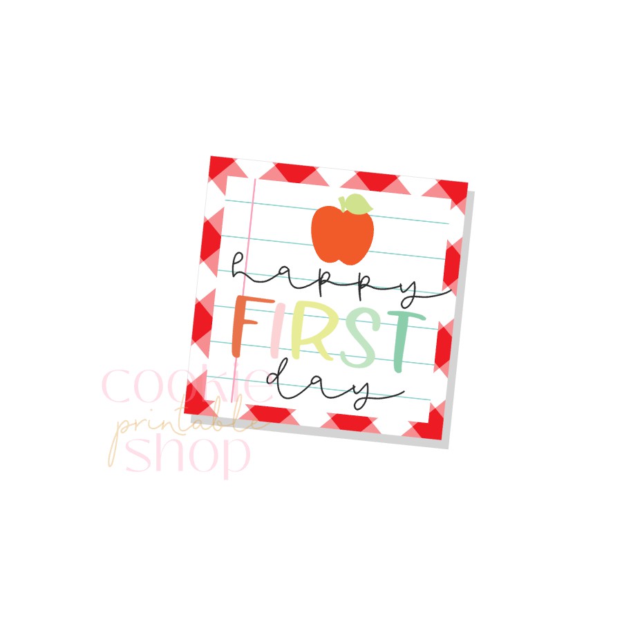 happy first day tag - digital download