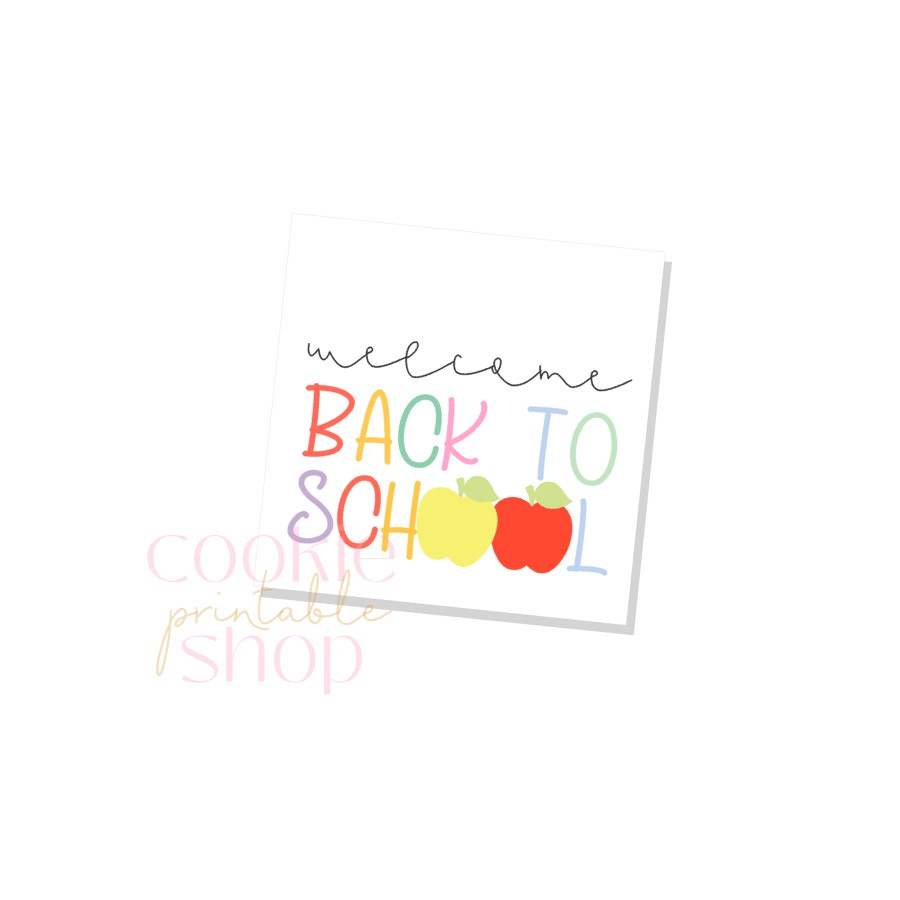 welcome back to school tag - digital download