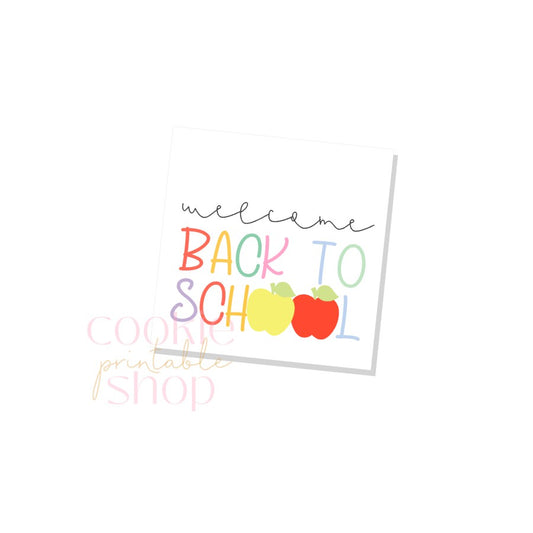welcome back to school tag - digital download