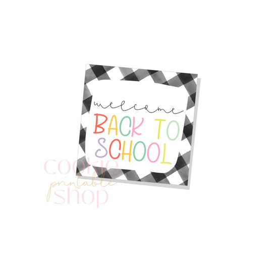 welcome back to school tag - digital download