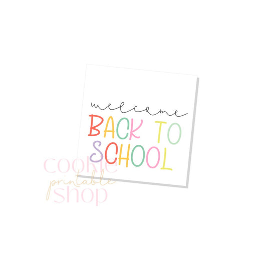 welcome back to school tag - digital download