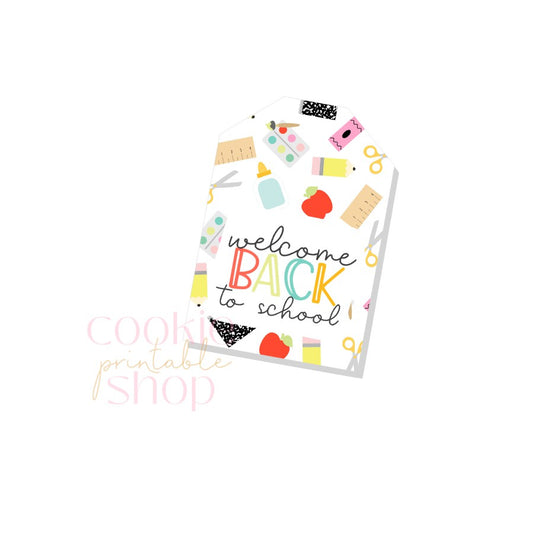 welcome back to school tag - digital download