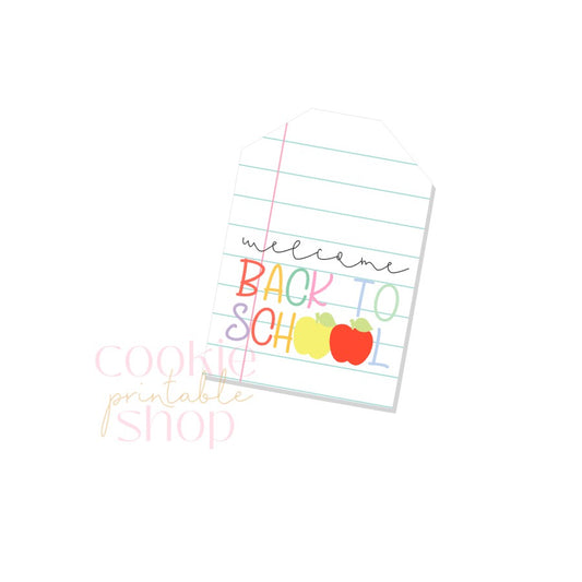 welcome back to school tag - digital download