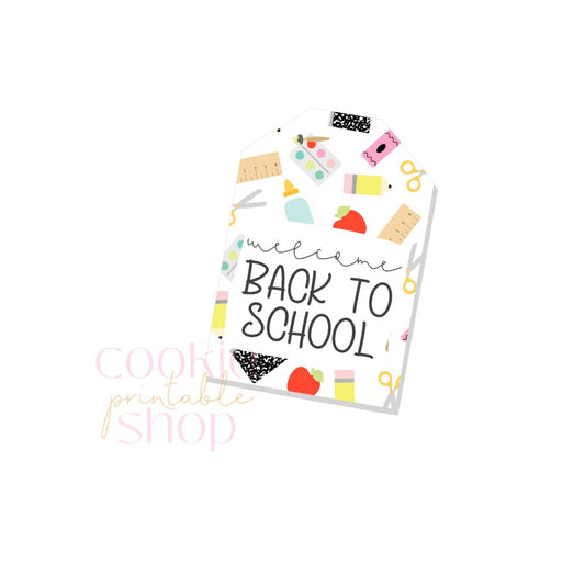 welcome back to school tag - digital download
