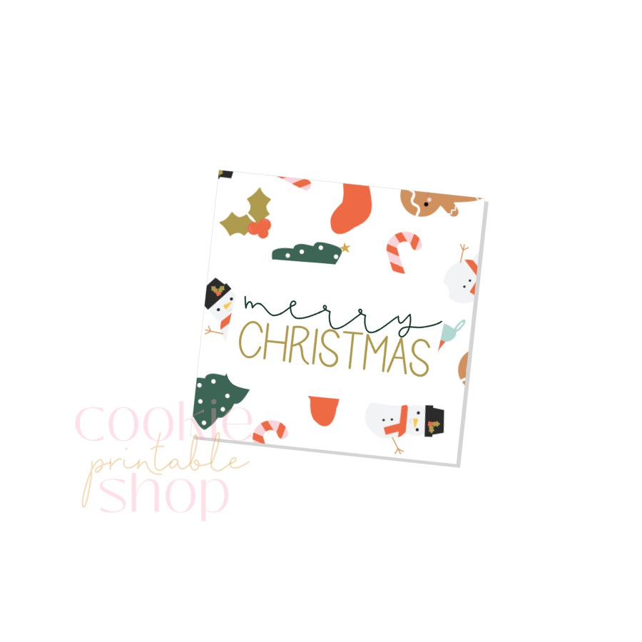 merry christmas tag - digital download