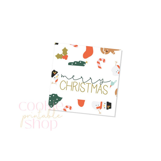 merry christmas tag - digital download
