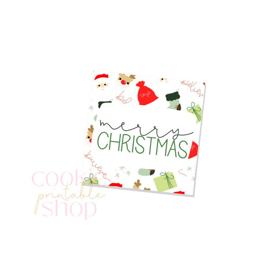 merry christmas tag - digital download