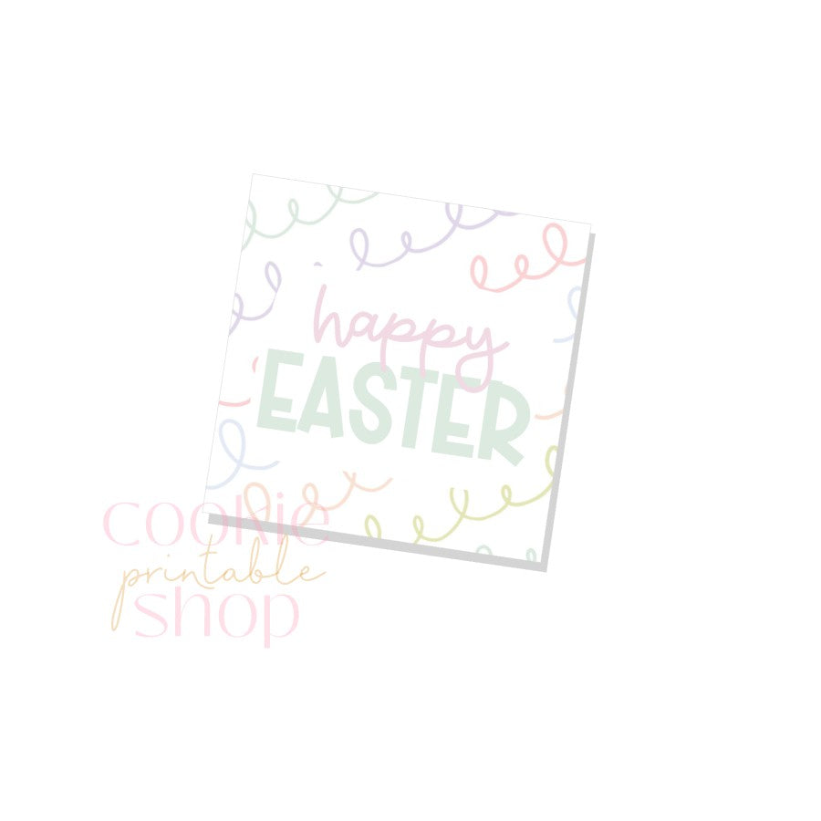 happy easter tag - digital download