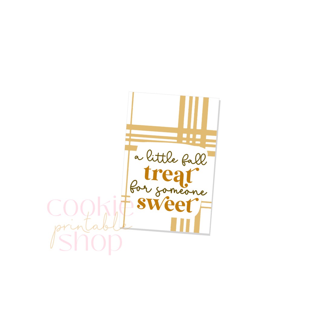 a fall treat for someone sweet rectangle tag - digital download