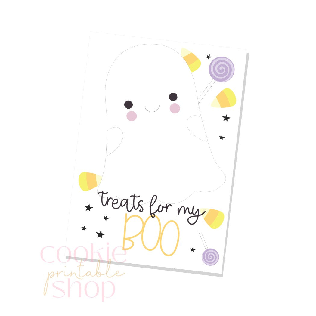treats for my boo cookie card - digital download