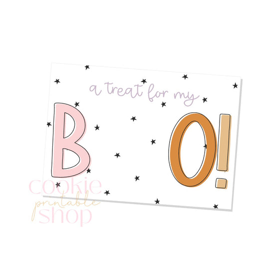 a treat for my boo cookie card - digital download